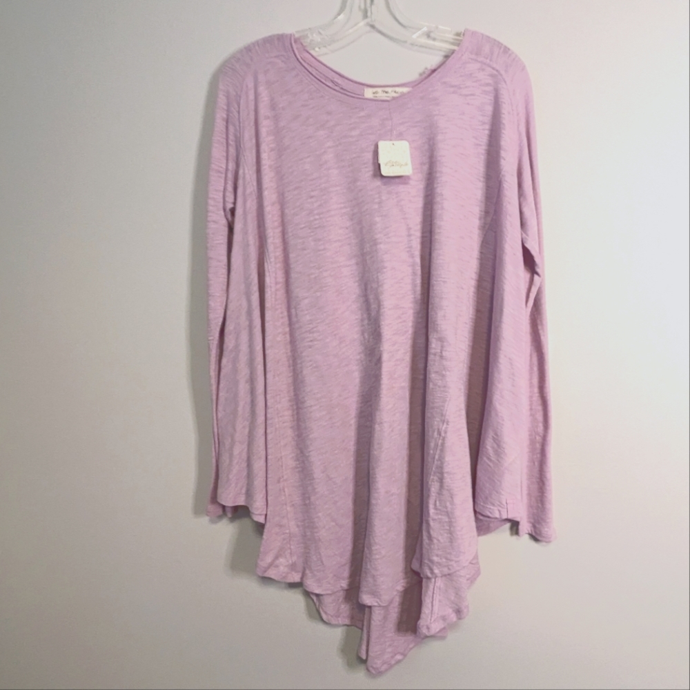 NWT Free People Aria Long Sleeve Trapeze Top Size Small Light Purple OB1645805 - Picture 5 of 9
